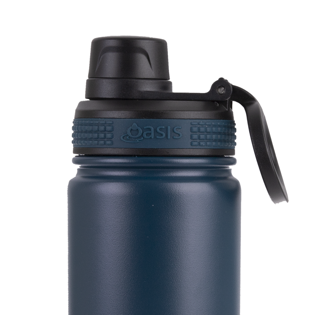 OASIS STAINLESS STEEL DOUBLE WALL INSULATED &quot;CHALLENGER&quot; SPORTS BOTTLE W/ SCREW CAP 550ML - Navy