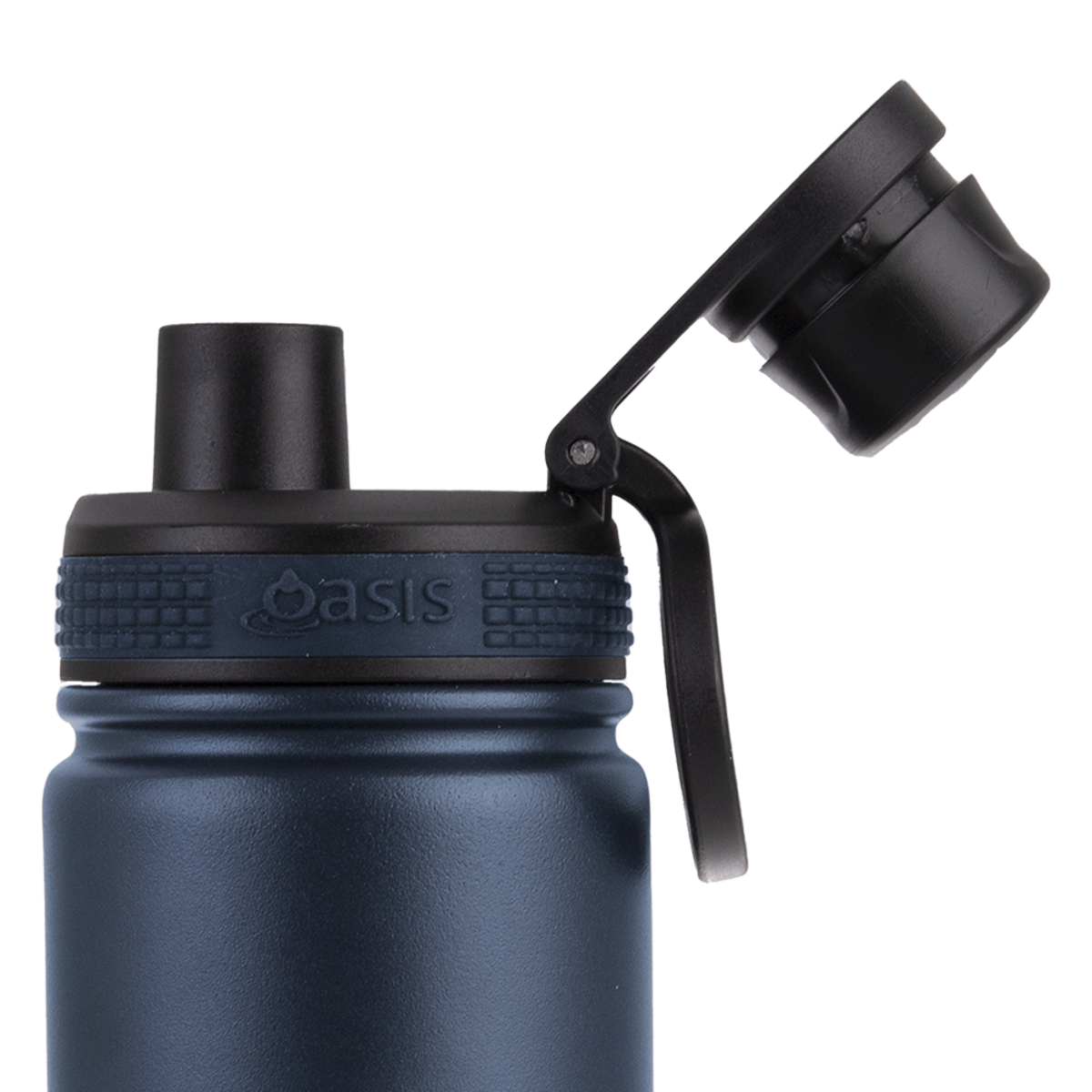 OASIS STAINLESS STEEL DOUBLE WALL INSULATED &quot;CHALLENGER&quot; SPORTS BOTTLE W/ SCREW CAP 550ML - Navy