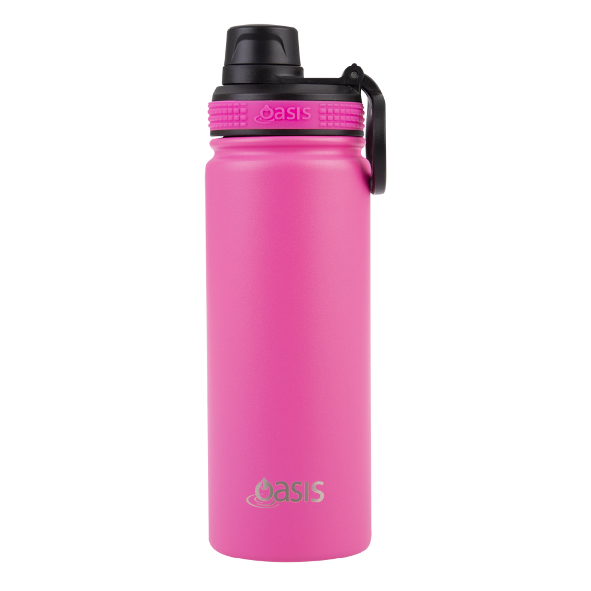OASIS STAINLESS STEEL DOUBLE WALL INSULATED &quot;CHALLENGER&quot; SPORTS BOTTLE W/ SCREW CAP 550ML - Neon pInk