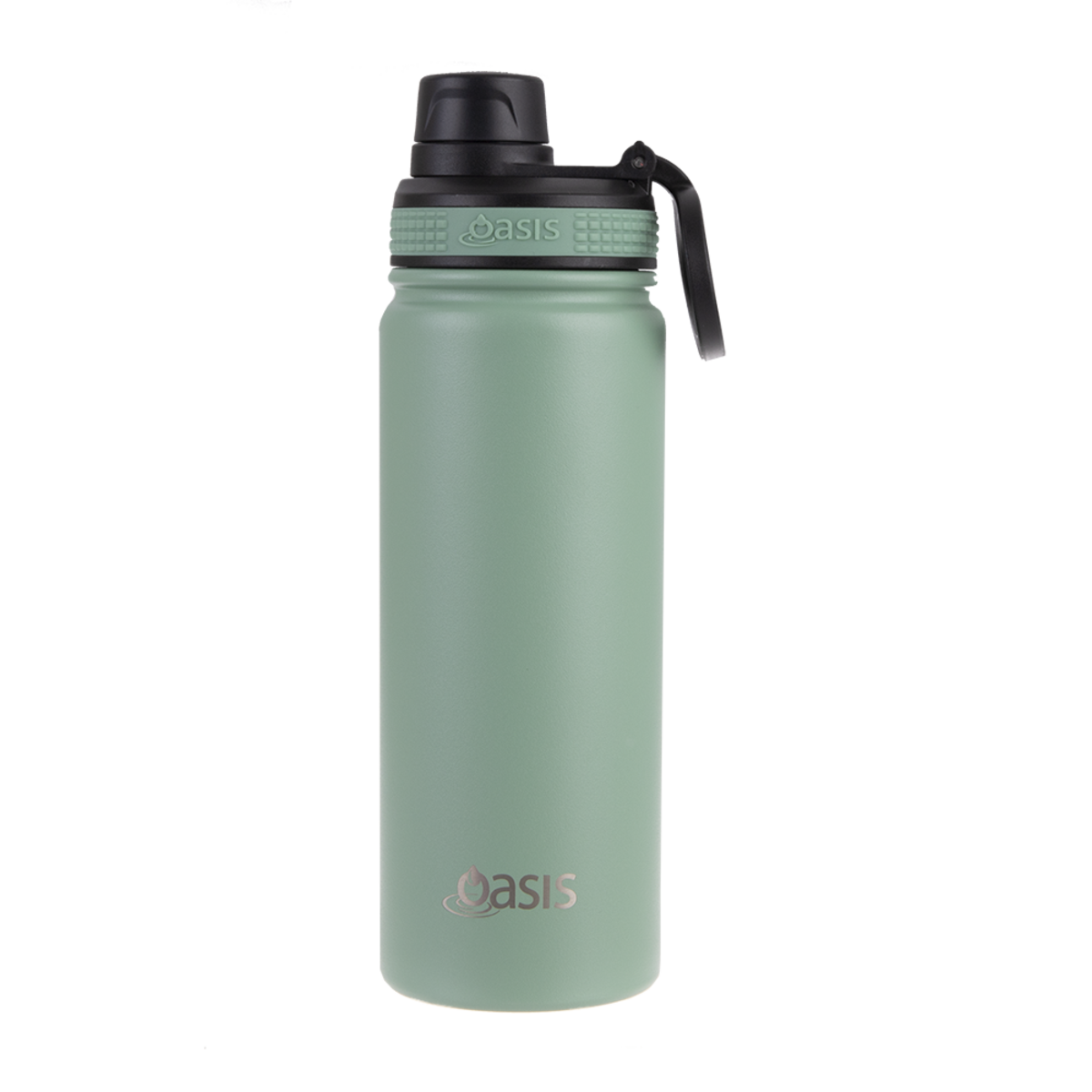 OASIS STAINLESS STEEL DOUBLE WALL INSULATED "CHALLENGER" SPORTS BOTTLE W/ SCREW CAP 550ML - Sage Green