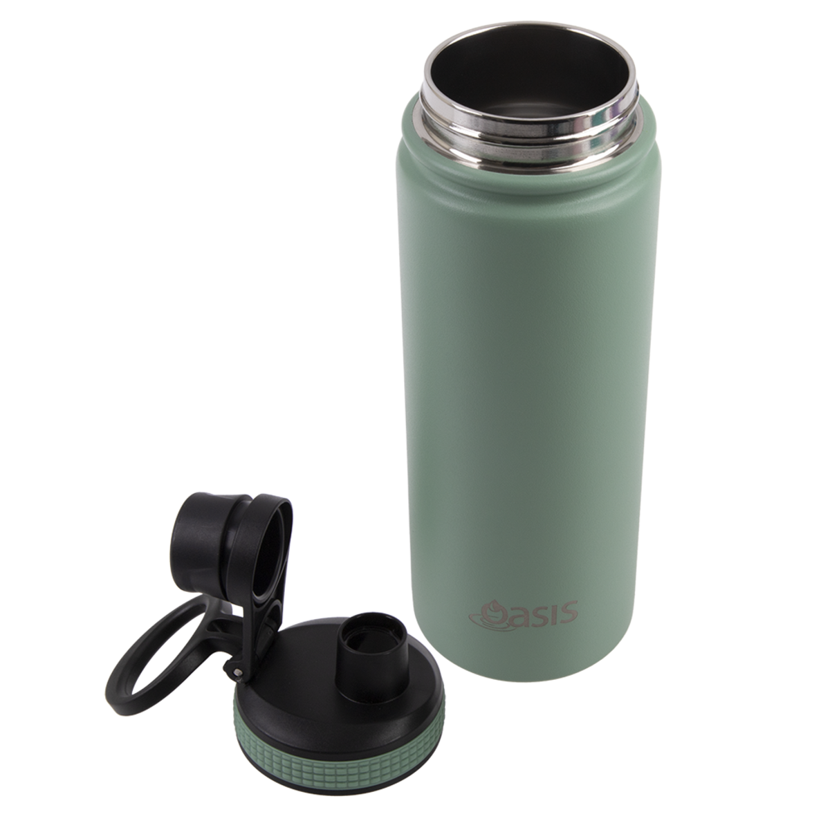 OASIS STAINLESS STEEL DOUBLE WALL INSULATED "CHALLENGER" SPORTS BOTTLE W/ SCREW CAP 550ML - Sage Green