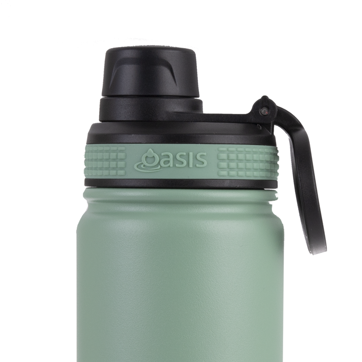 OASIS STAINLESS STEEL DOUBLE WALL INSULATED "CHALLENGER" SPORTS BOTTLE W/ SCREW CAP 550ML - Sage Green
