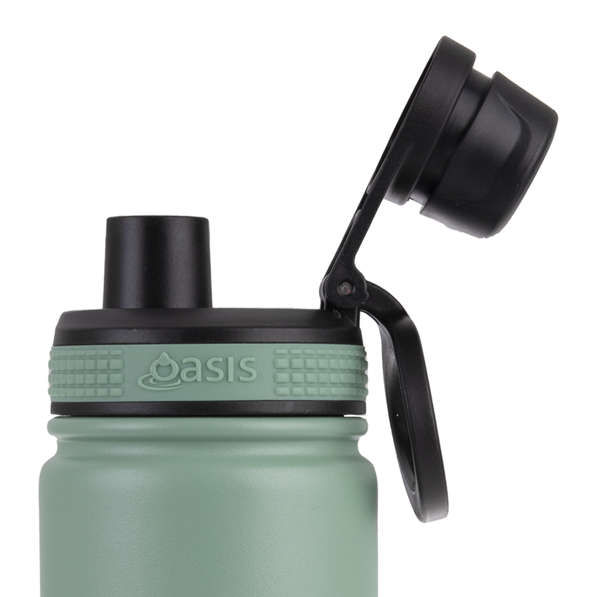 OASIS STAINLESS STEEL DOUBLE WALL INSULATED "CHALLENGER" SPORTS BOTTLE W/ SCREW CAP 550ML - Sage Green