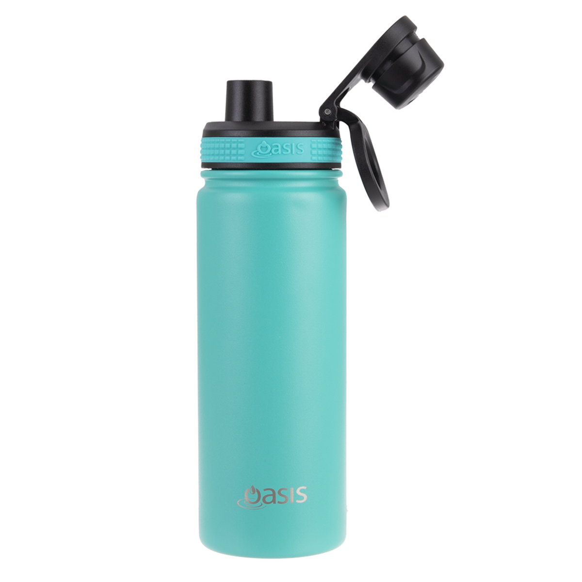 OASIS STAINLESS STEEL DOUBLE WALL INSULATED &quot;CHALLENGER&quot; SPORTS BOTTLE W/ SCREW CAP 550ML - TURQUOISE