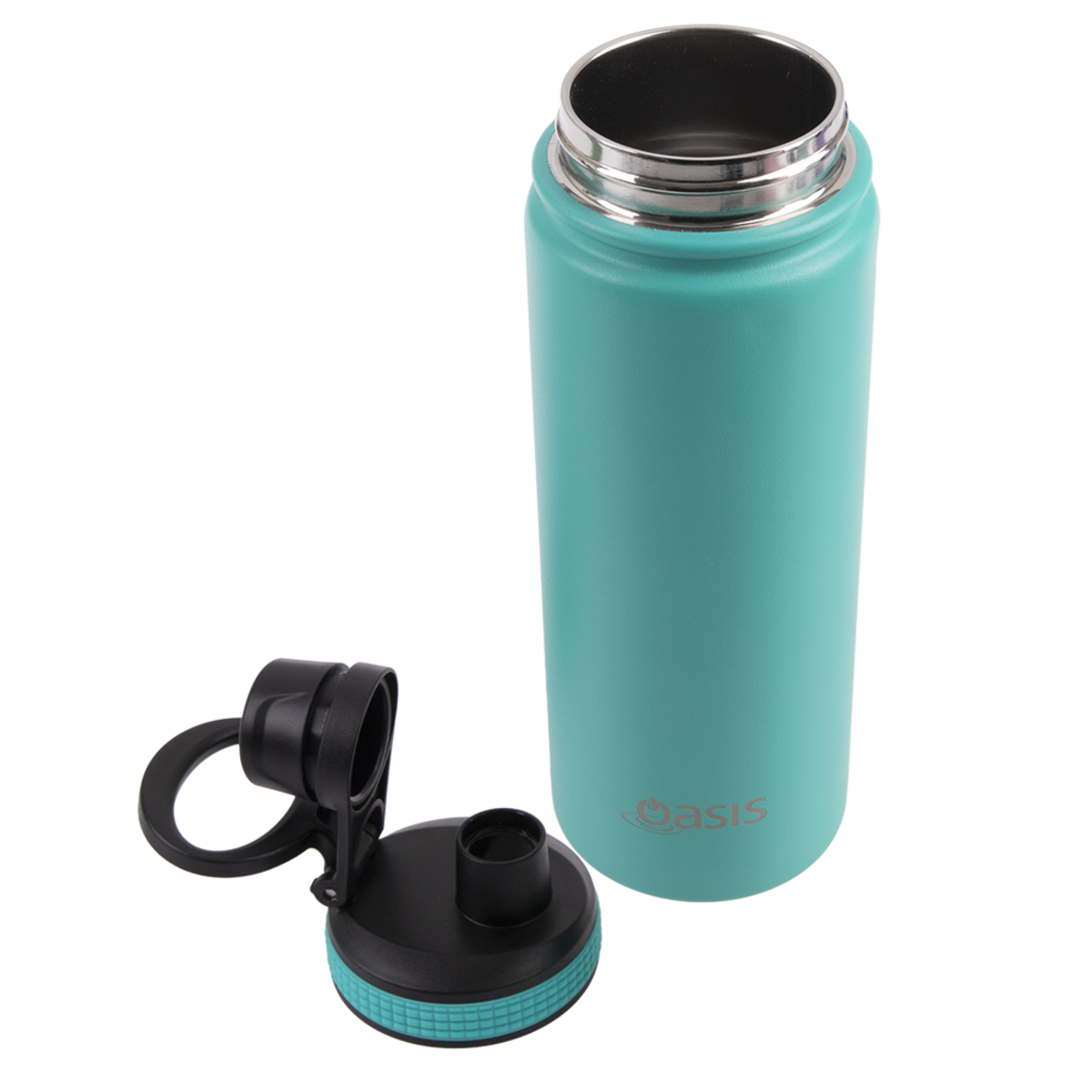 OASIS STAINLESS STEEL DOUBLE WALL INSULATED &quot;CHALLENGER&quot; SPORTS BOTTLE W/ SCREW CAP 550ML - TURQUOISE