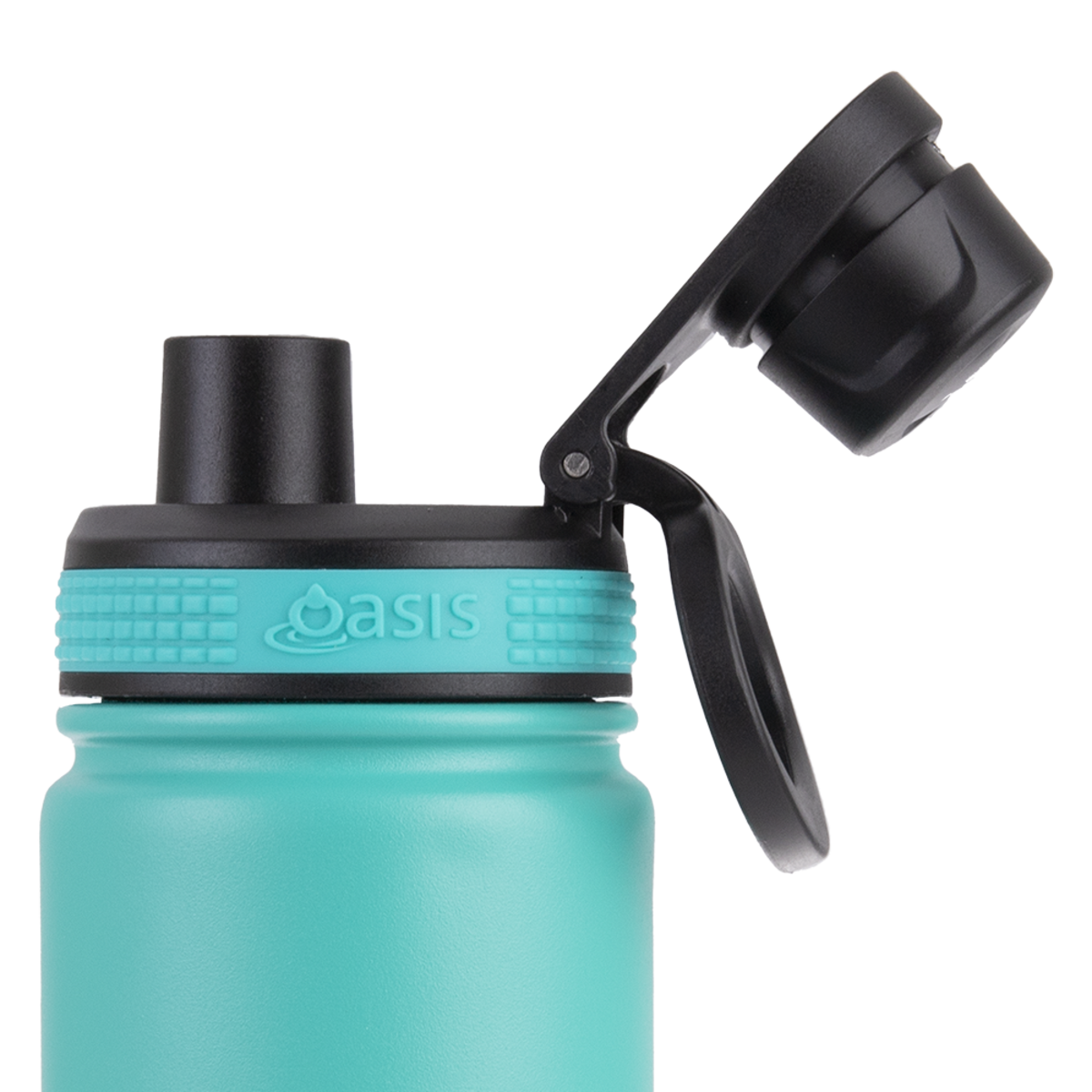 OASIS STAINLESS STEEL DOUBLE WALL INSULATED &quot;CHALLENGER&quot; SPORTS BOTTLE W/ SCREW CAP 550ML - TURQUOISE