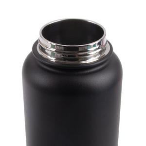 OASIS STAINLESS STEEL DOUBLE WALL INSULATED "CHALLENGER" SPORTS BOTTLE W/ SCREW CAP 1.1L - Black