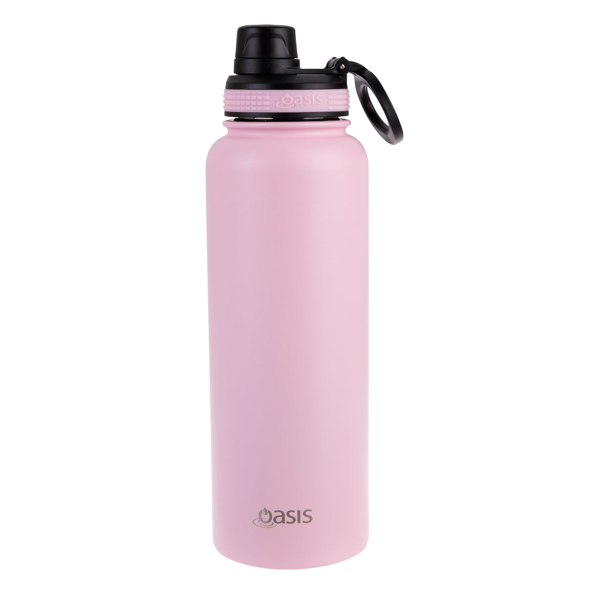 OASIS STAINLESS STEEL DOUBLE WALL INSULATED &quot;CHALLENGER&quot; SPORTS BOTTLE W/ SCREW CAP 1.1L - CARNATION
