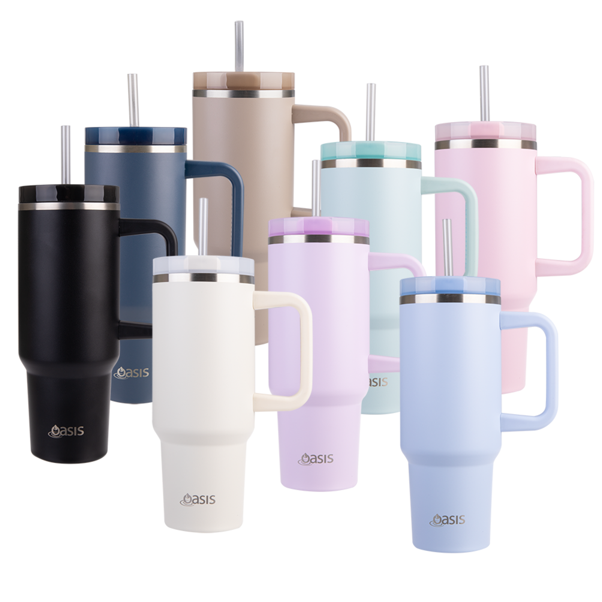 OASIS STAINLESS STEEL DOUBLE WALL INSULATED &quot;COMMUTER&quot; TRAVEL TUMBLER 1.2L