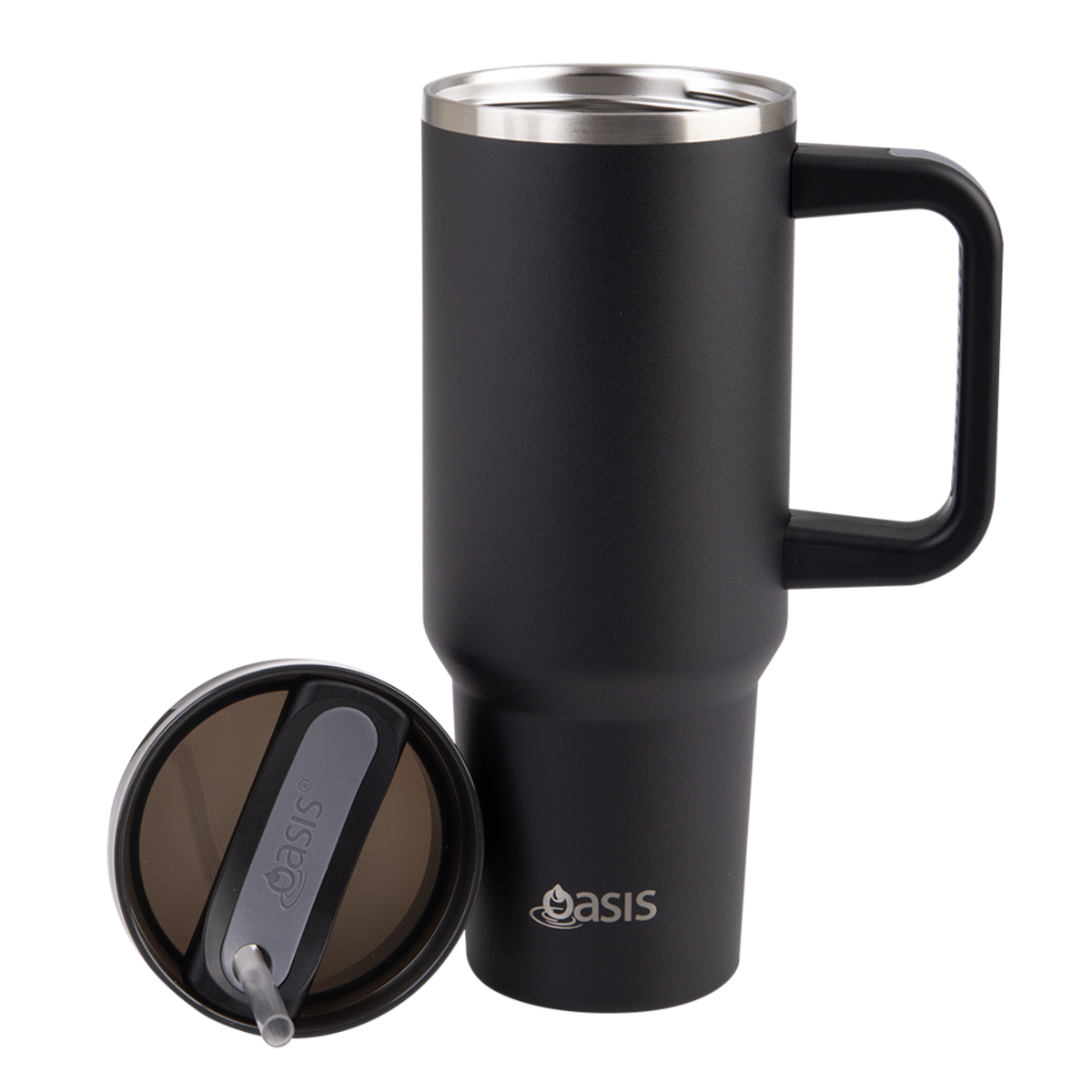 OASIS STAINLESS STEEL DOUBLE WALL INSULATED &quot;COMMUTER&quot; TRAVEL TUMBLER 1.2L