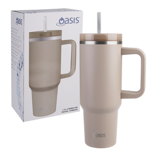 OASIS STAINLESS STEEL DOUBLE WALL INSULATED "COMMUTER" TRAVEL TUMBLER 1.2L