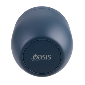 OASIS STAINLESS STEEL DOUBLE WALL INSULATED FOOD POD 470ML - NAVY