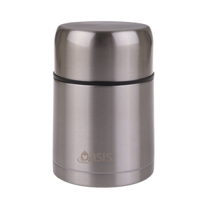 OASIS STAINLESS STEEL VACUUM INSULATED FOOD FLASK W/ SPOON 800ML