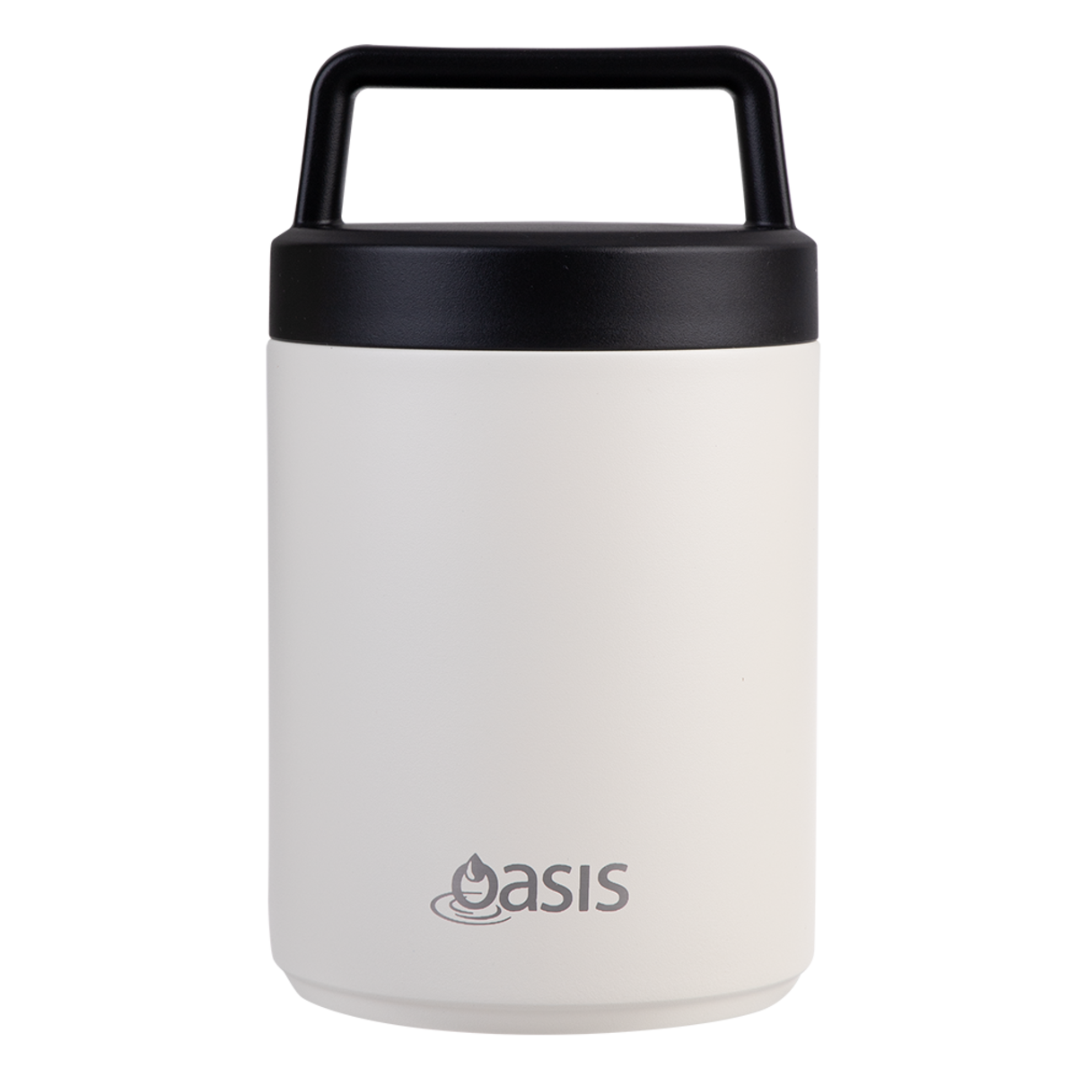 OASIS STAINLESS STEEL DOUBLE WALL INSULATED FOOD FLASK W/ HANDLE 480ML - ALABASTER