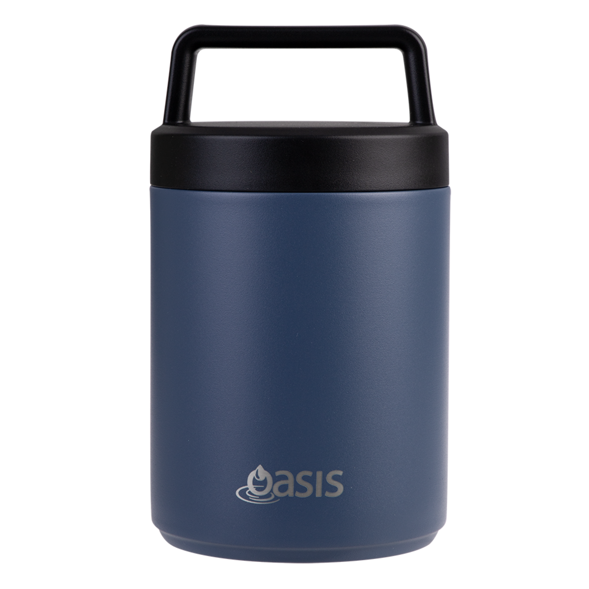 OASIS STAINLESS STEEL DOUBLE WALL INSULATED FOOD FLASK W/ HANDLE 480ML - Indigo