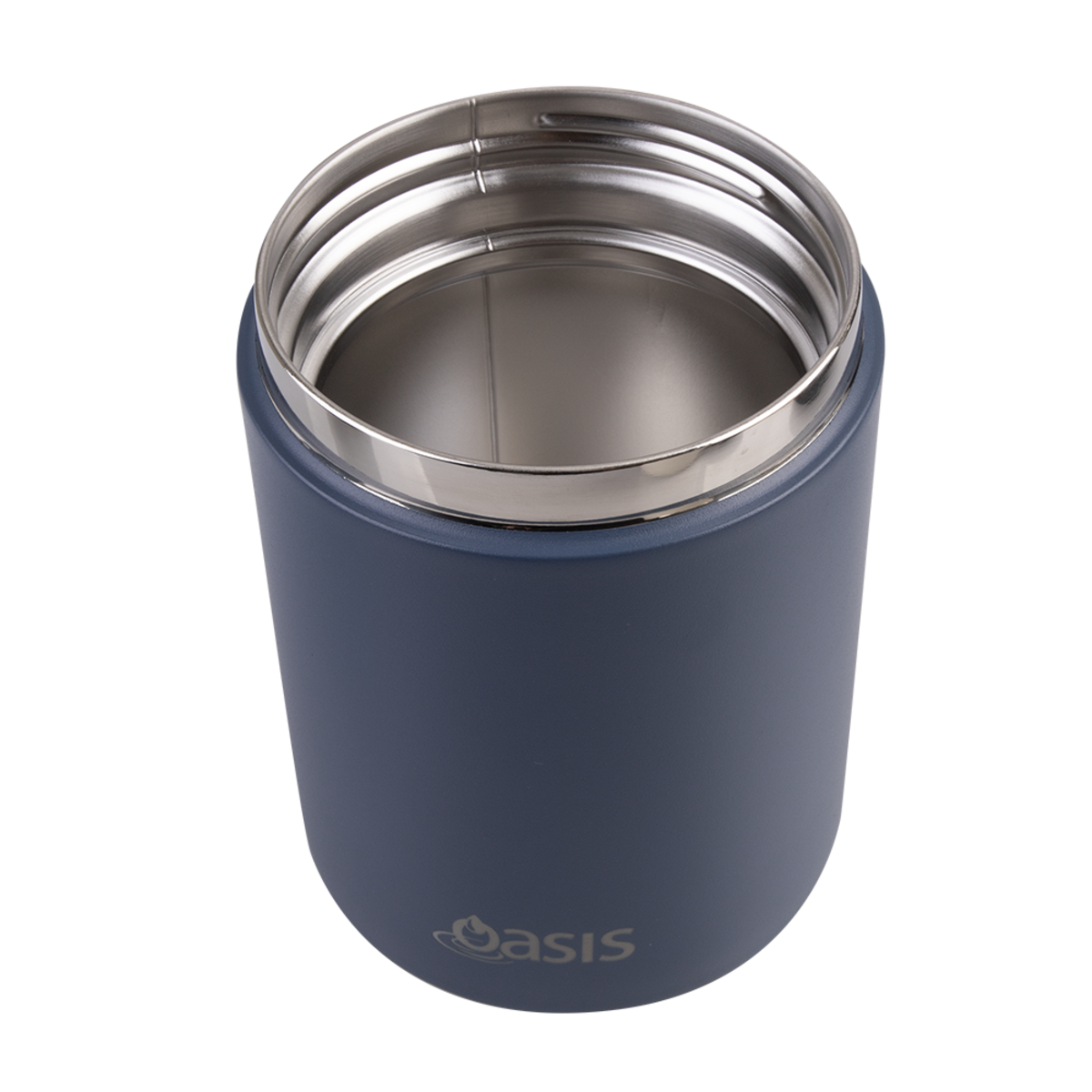 OASIS STAINLESS STEEL DOUBLE WALL INSULATED FOOD FLASK W/ HANDLE 480ML - Indigo
