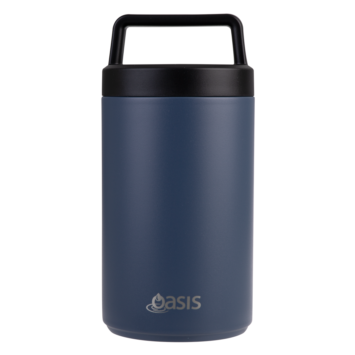 OASIS STAINLESS STEEL DOUBLE WALL INSULATED FOOD FLASK W/ HANDLE 700ML - INDIGO