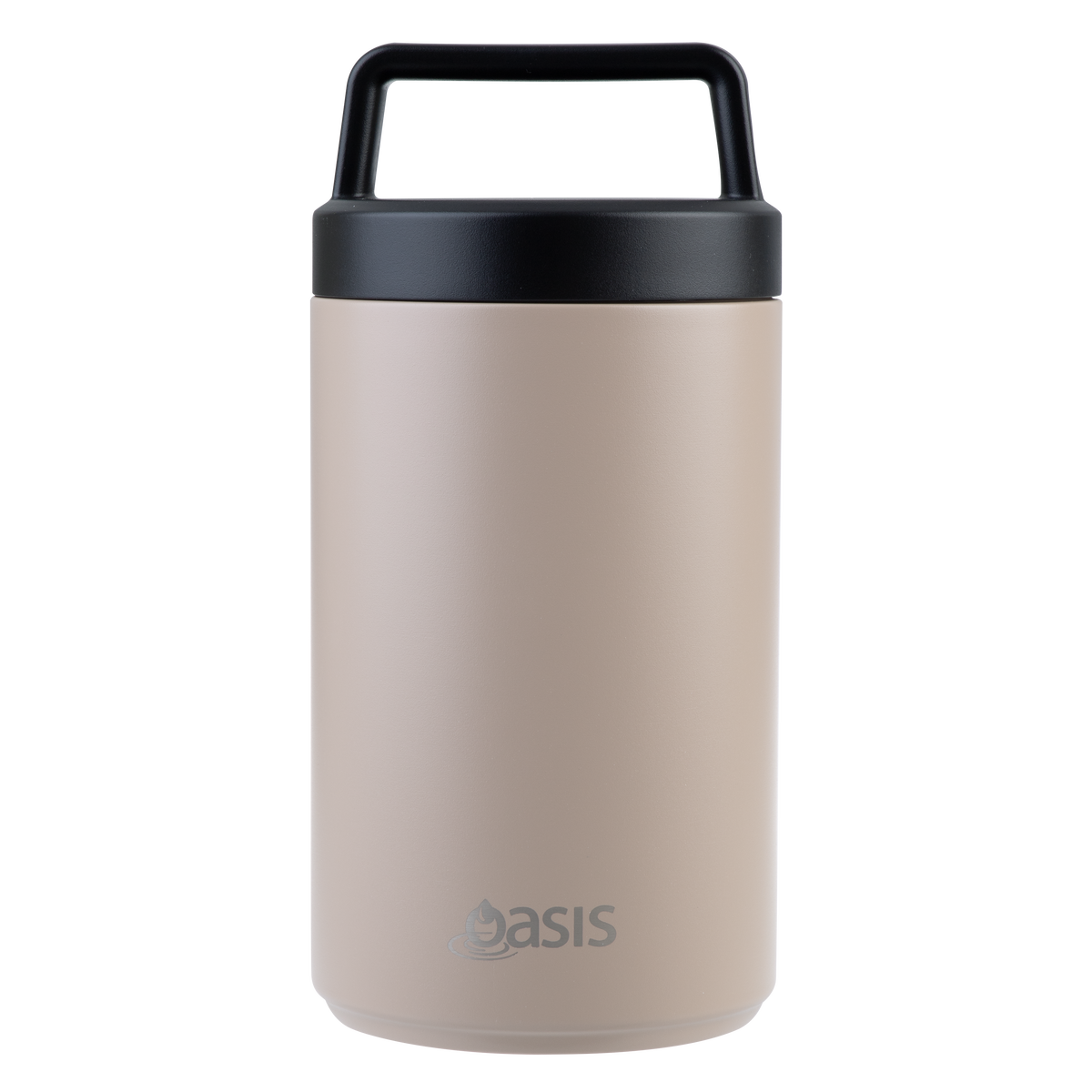 OASIS STAINLESS STEEL DOUBLE WALL INSULATED FOOD FLASK W/ HANDLE 700ML - LATTE