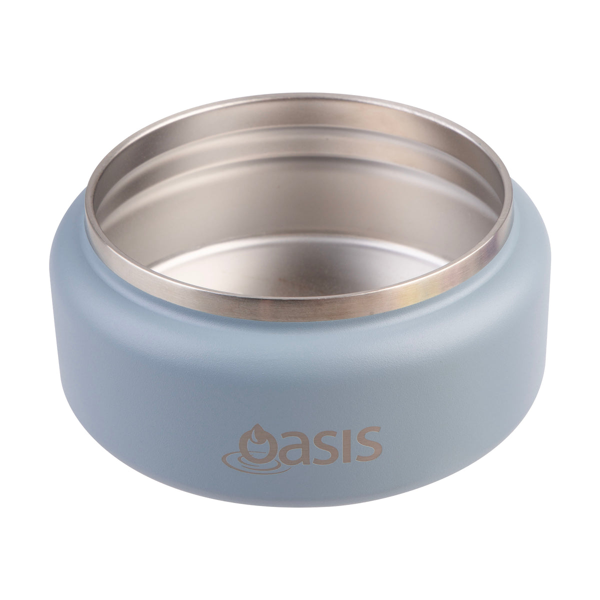 OASIS STAINLESS STEEL DOUBLE WALL INSULATED FOOD FLASK W/ QUICK RELEASE LID - Mini Food Jar -  HAZY BLUE