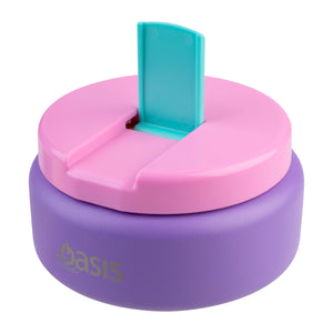 OASIS STAINLESS STEEL DOUBLE WALL INSULATED FOOD FLASK W/ QUICK RELEASE LID - Mini Food Jar -  MERMAID PURPLE