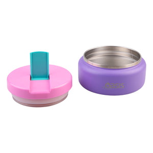 OASIS STAINLESS STEEL DOUBLE WALL INSULATED FOOD FLASK W/ QUICK RELEASE LID - Mini Food Jar -  MERMAID PURPLE