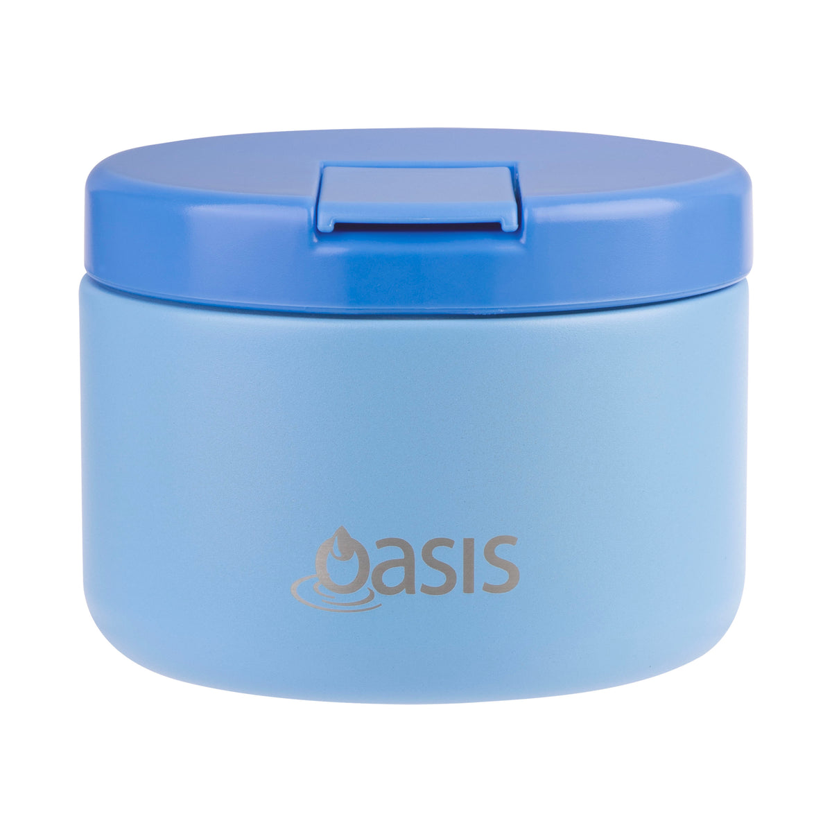 OASIS STAINLESS STEEL DOUBLE WALL INSULATED FOOD FLASK W/ QUICK RELEASE LID - 300ML - Blue