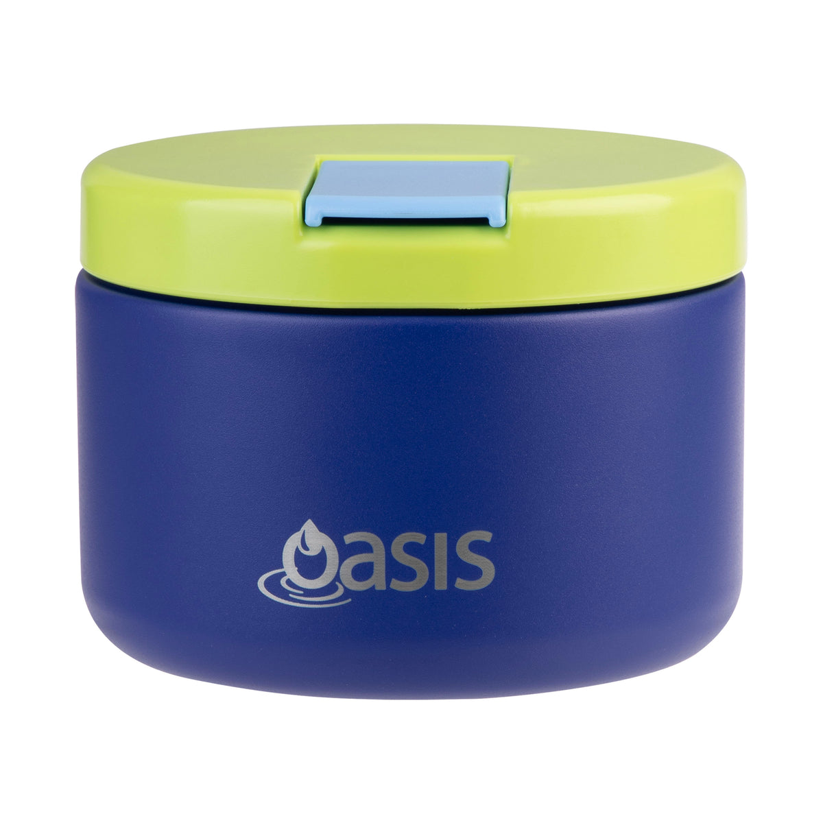 OASIS STAINLESS STEEL DOUBLE WALL INSULATED FOOD FLASK W/ QUICK RELEASE LID - 300ML -  PEACOCK BLUE