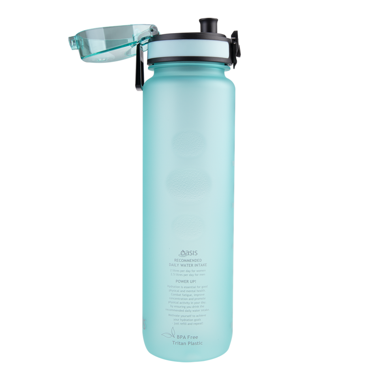 OASIS TRITAN MOTIVATIONAL SPORTS BOTTLE 1L - AQUA MARINE