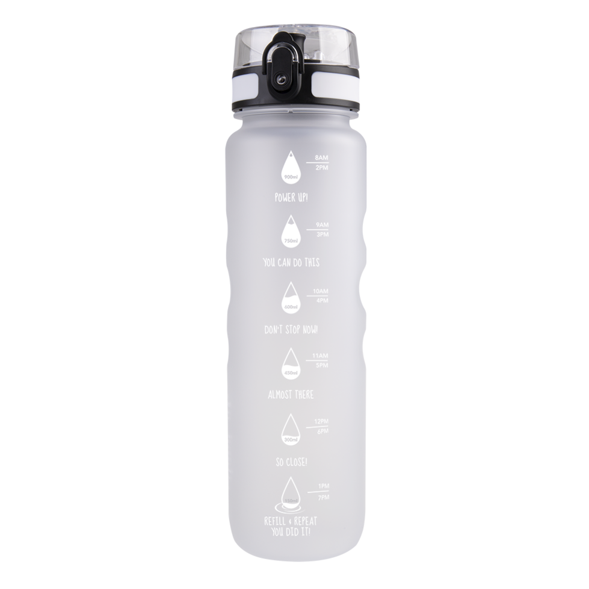 OASIS TRITAN MOTIVATIONAL SPORTS BOTTLE 1L -WHITE