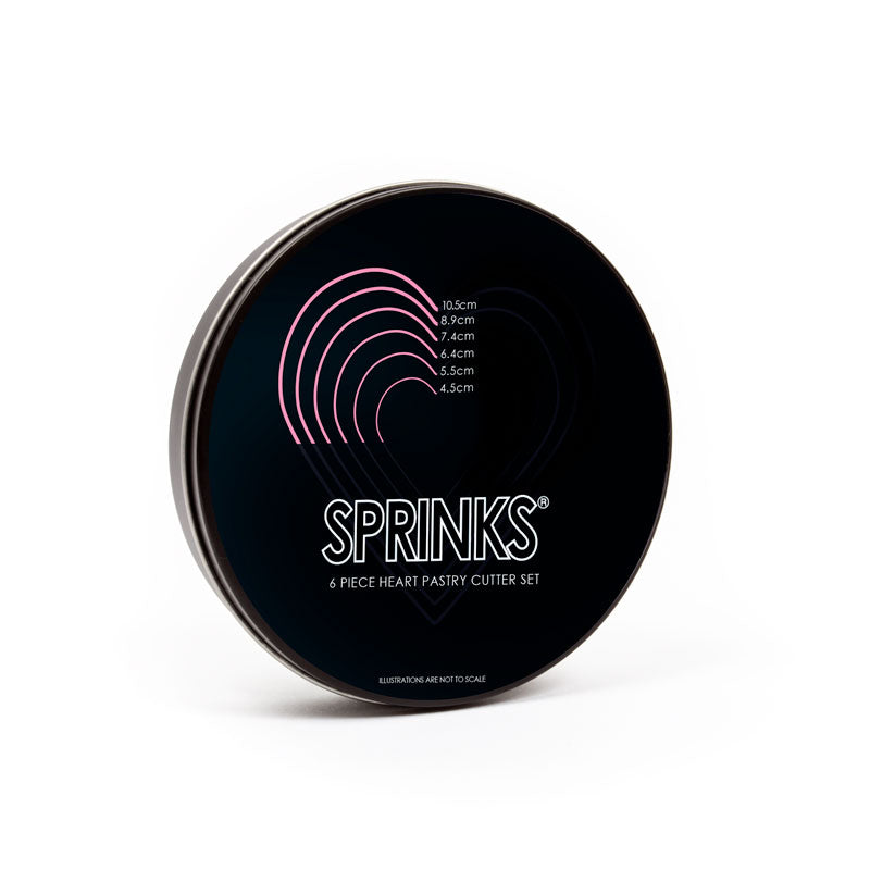 6-Piece HEART Stainless Pastry Cutter Set - by Sprinks