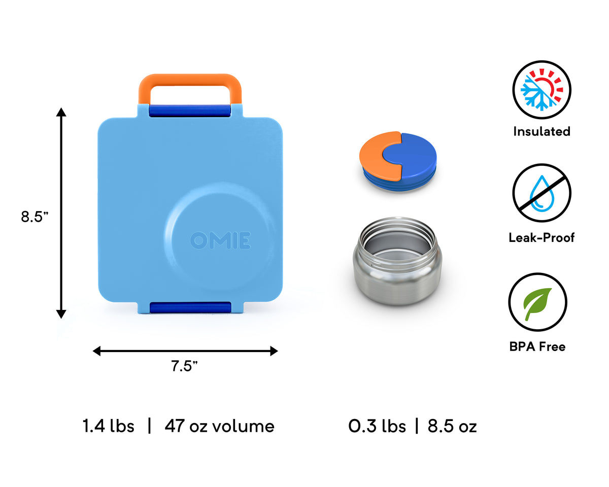 OMIE OMIEBOX HOT &amp; COLD BENTO BOX - BLUE SKY by