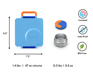 OMIE OMIEBOX HOT & COLD BENTO BOX - BLUE SKY by