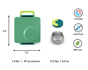 OMIE OMIEBOX HOT & COLD BENTO BOX - MEADOW