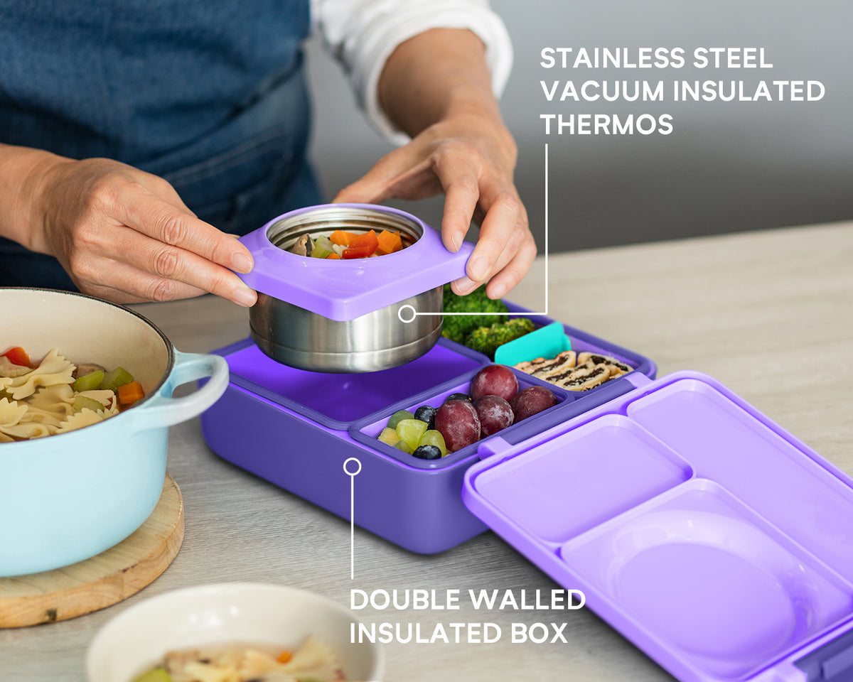 OMIE OMIEBOX HOT &amp; COLD BENTO BOX - PURPLE PLUM