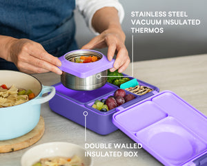 OMIE OMIEBOX HOT & COLD BENTO BOX - PURPLE PLUM