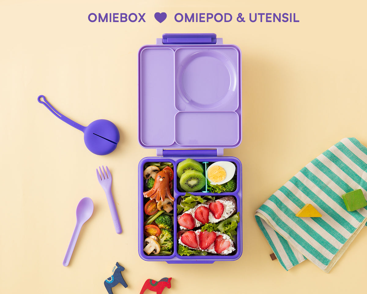 OMIE OMIEBOX HOT &amp; COLD BENTO BOX - PURPLE PLUM