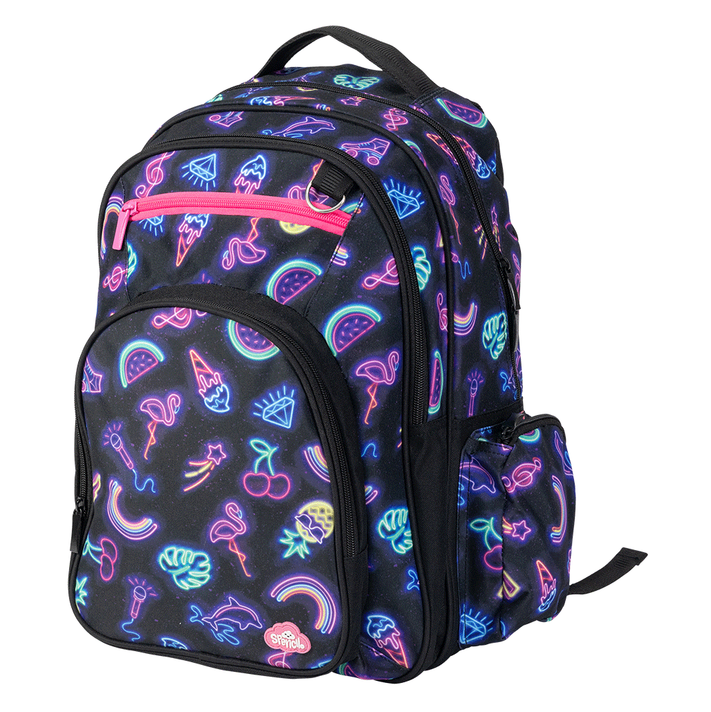 Spencil Big Kids Backpack - Neon Party