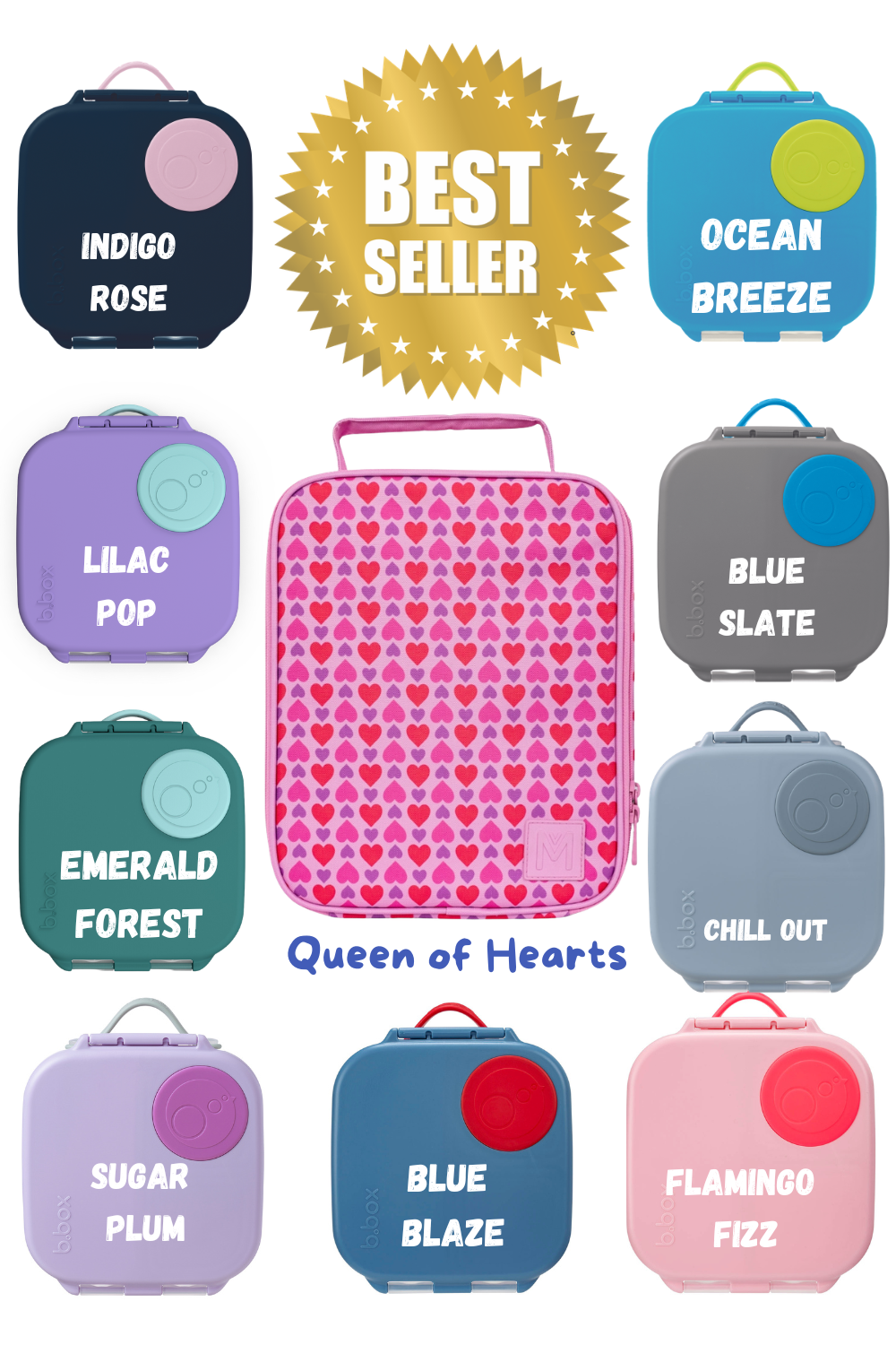 B.box Large Lunch Box, Snack Box &amp; MontiiCo Bag Bundle | Best Primary School Lunch Bundle