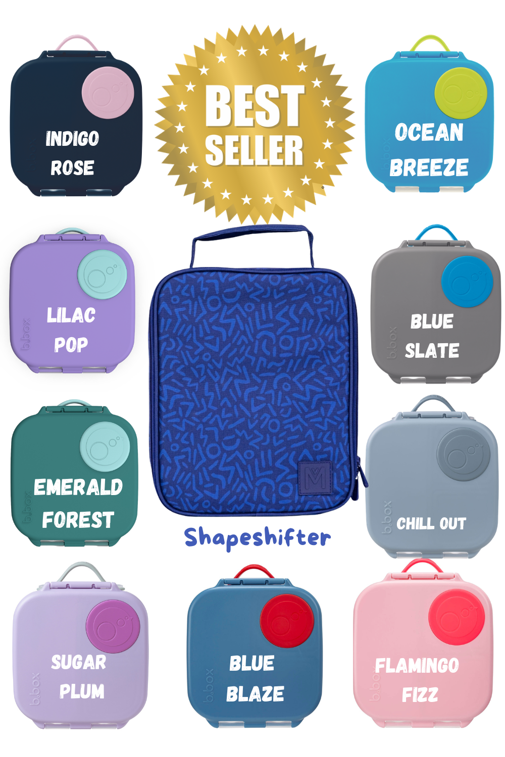 B.box Large Lunch Box, Snack Box &amp; MontiiCo Bag Bundle | Best Primary School Lunch Bundle
