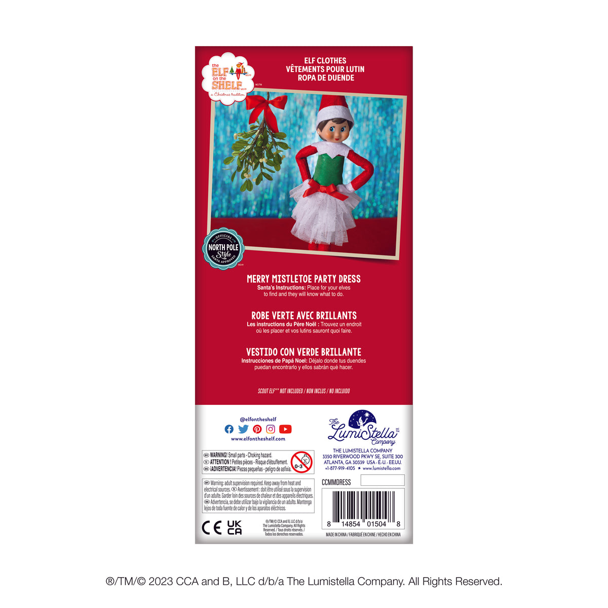 Elf on the Shelf Claus Couture® Merry Mistletoe Party Dress