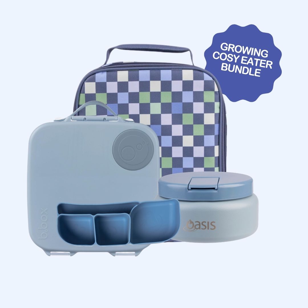 Growing Cosy Eater Bundle - Checkmate/Hazy Blue