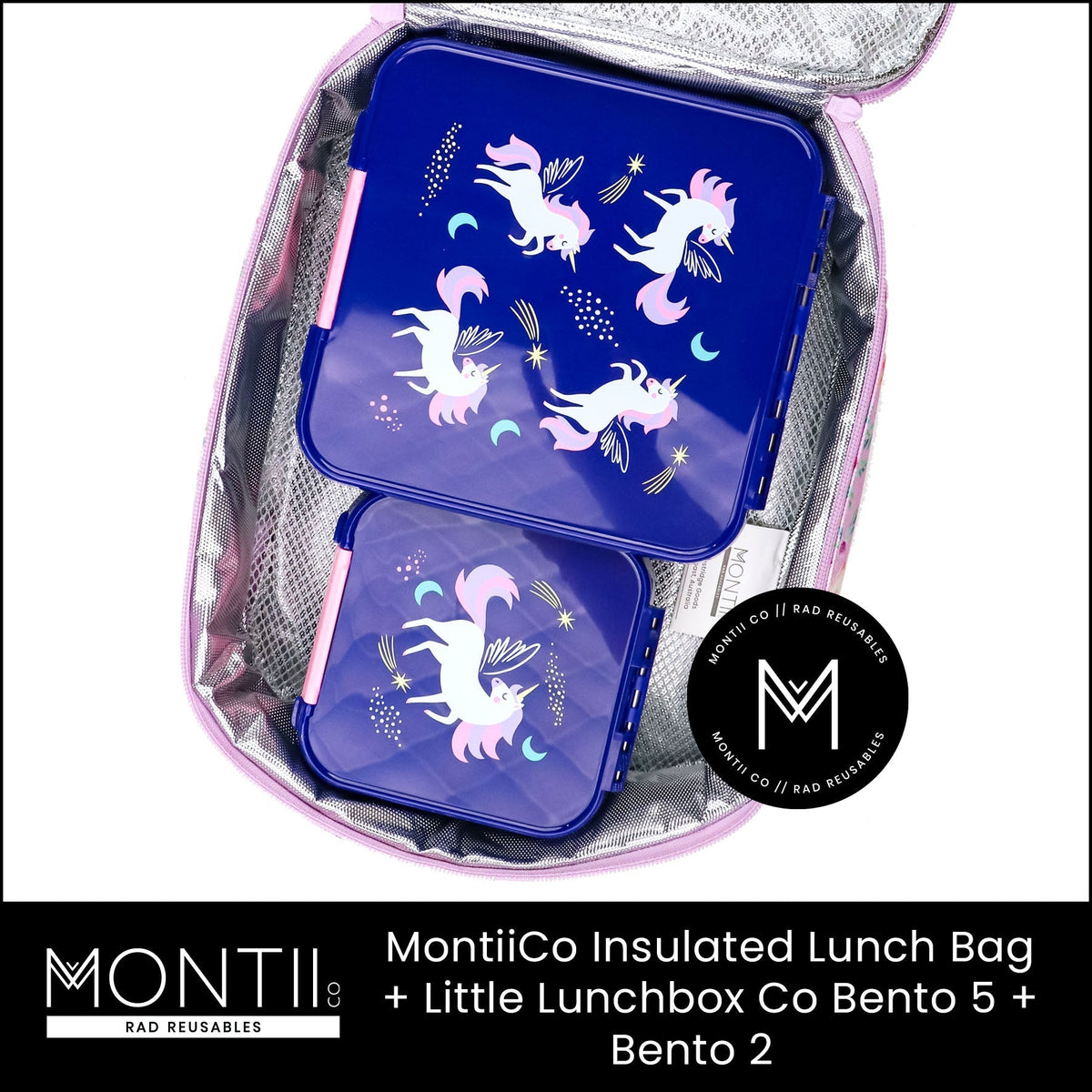 Montiico Insulated Lunch bag - Midnight V2 - large