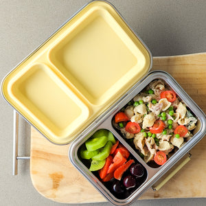 Ecococoon - BENTO BOX 2 - STAINLESS STEEL - Limoncello