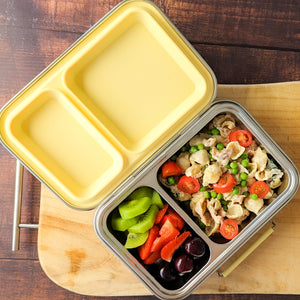 Ecococoon - BENTO BOX 2 - STAINLESS STEEL - Limoncello