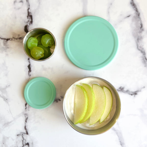 Ecococoon Stainless Steel Snack Pots - Mint - Coastal Kidswear