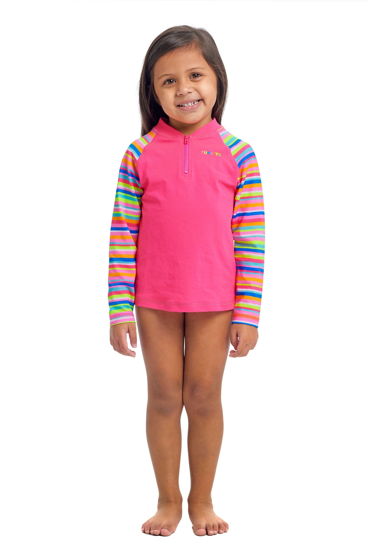 FUNKITA JOIN THE LINE  TODDLER GIRL&#39;S ZIPPY RASH VEST