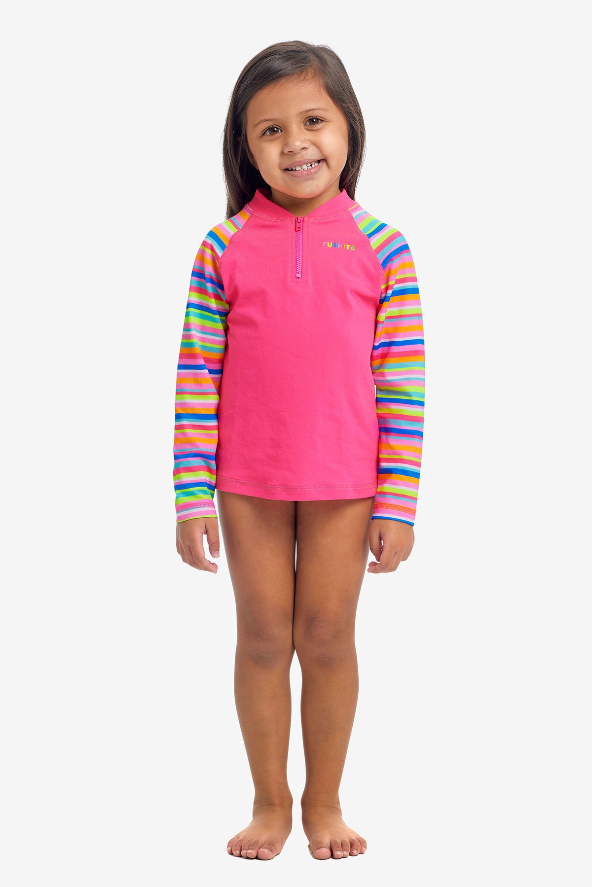 FUNKITA JOIN THE LINE  TODDLER GIRL&#39;S ZIPPY RASH VEST