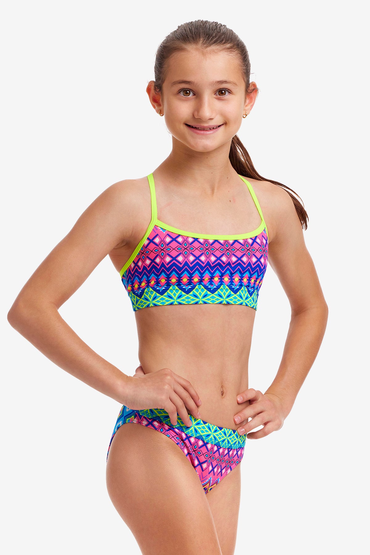 Girl&#39;s Swim Crop Top and Brief - Kris Kringle