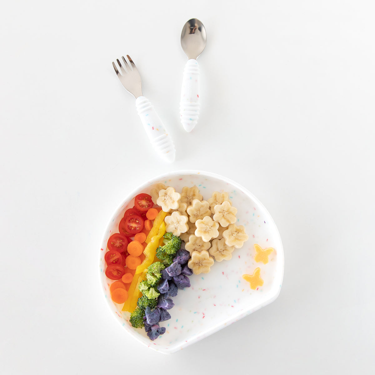 Bumkins Silicone Grip Plate - Vanilla Sprinkle