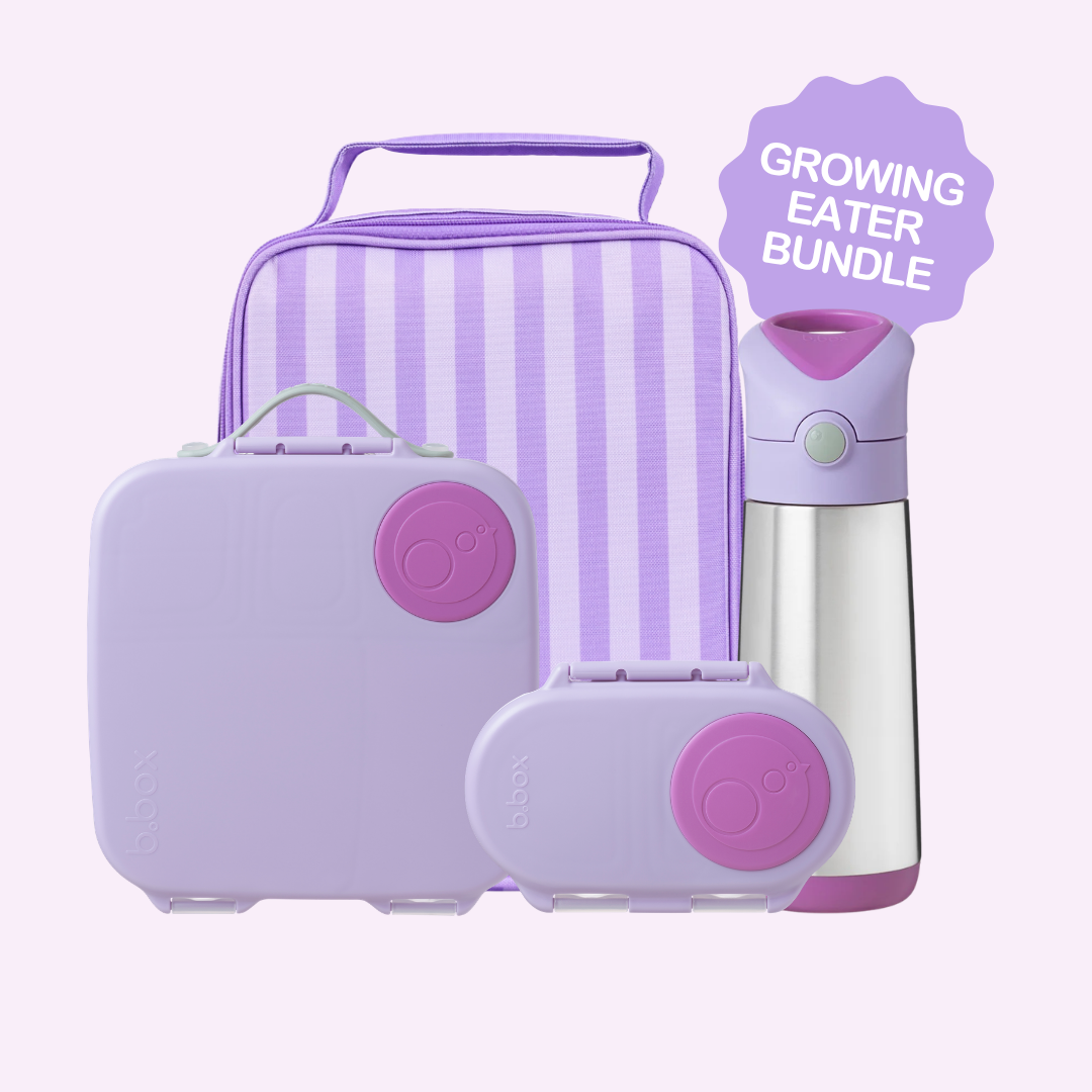 Growing Cosy Eater Bundle - Stripe Sugar Plum